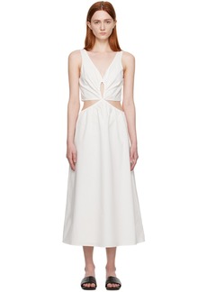 ANINE BING White Dione Midi Dress