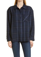 ANINE BING Women's Plaid Shirt in Blue at Nordstrom