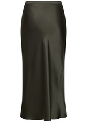 Anine Bing Bar Silk Satin Midi Skirt