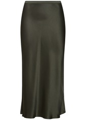 Anine Bing Bar Silk Satin Midi Skirt