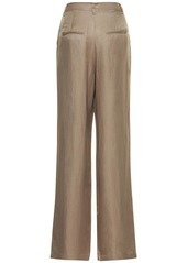 Anine Bing Carrie Linen Blend Straight Pants