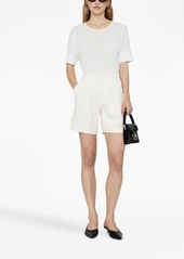 Anine Bing Carrie pleat-detail linen shorts