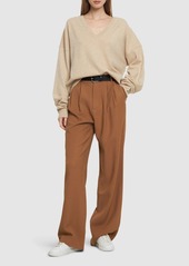 Anine Bing Carrie Viscose Blend Twill Pants