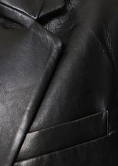 Anine Bing Classic Faux Leather Blazer