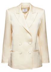 Anine Bing Donne Silk Satin Blazer