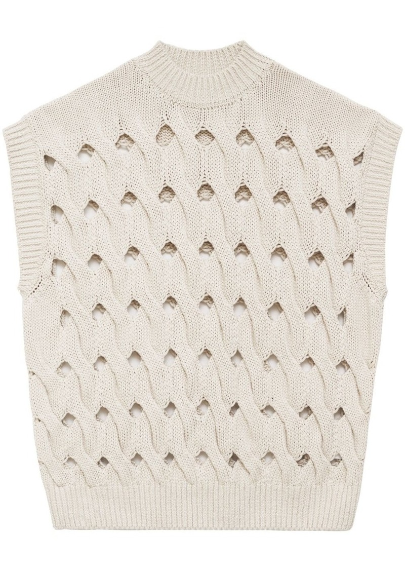 Anine Bing Dray open-knit vest