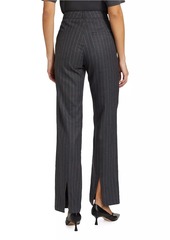 Anine Bing Drew Pinstriped Wool-Blend Trousers