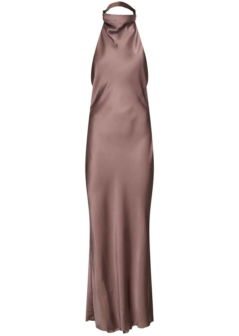 Anine Bing Eliana Silk Satin Midi Dress