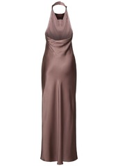 Anine Bing Eliana Silk Satin Midi Dress