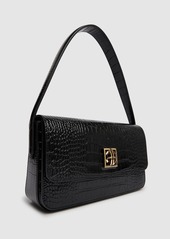 Anine Bing Elly Croc Embossed Leather Shoulder Bag