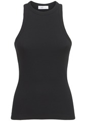 Anine Bing Eva Ribbed Cotton Jersey Tank Top