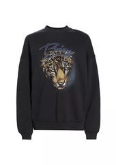 Anine Bing Harvey Leopard Cotton Sweatshirt