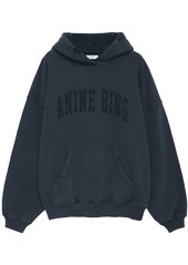 Anine Bing Harvey logo-print cotton hoodie