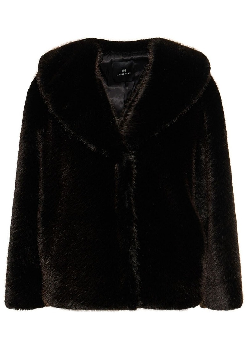 Anine Bing Hilary Faux Fur Jacket