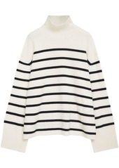 Anine Bing horizontal stripes funnel-neck jumper