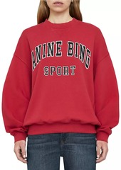 Anine Bing Jaci Cotton Logo Sweatshirt