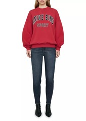 Anine Bing Jaci Cotton Logo Sweatshirt