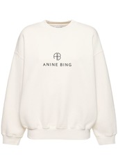 Anine Bing Jaci Monogram Cotton Blend Sweatshirt