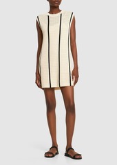 Anine Bing Lanie Striped Cotton Blend Mini Dress