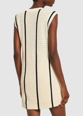 Anine Bing Lanie Striped Cotton Blend Mini Dress