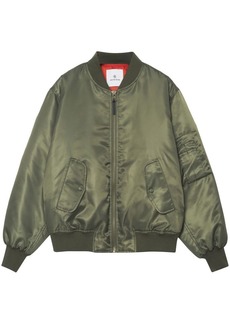 Anine Bing Leon satin bomber jacket