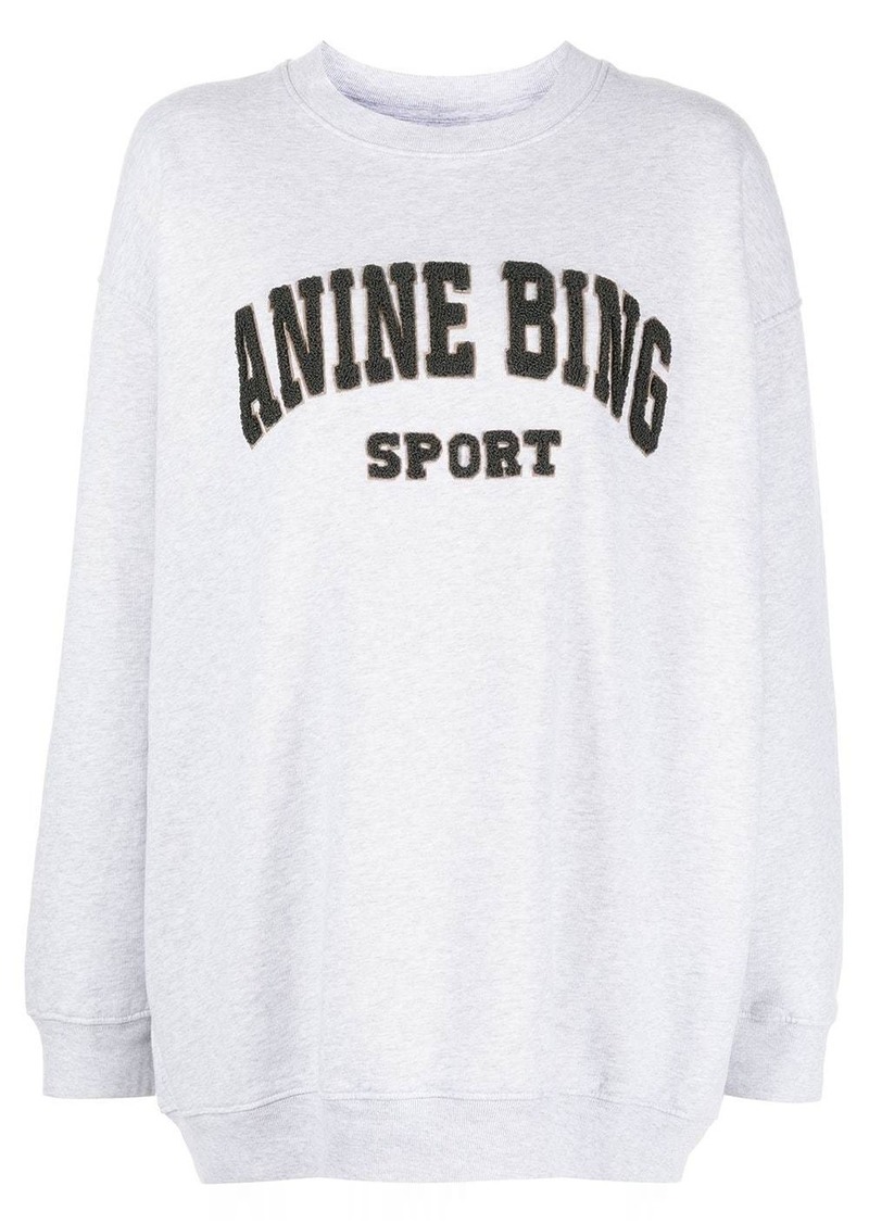 Anine Bing logo-patch Tyler sweatshirt