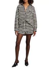 Anine Bing Lyle Houndstooth Shorts