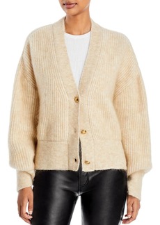 Anine Bing Maxwell Womens Deep V Button Down Cardigan Sweater