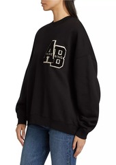 Anine Bing Miles Logo Cotton Sweatshirt