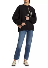 Anine Bing Miles Logo Cotton Sweatshirt