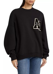 Anine Bing Miles Logo Cotton Sweatshirt