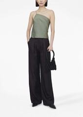 Anine Bing one-shoulder silk top