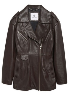 Anine Bing Raven leather biker jacket
