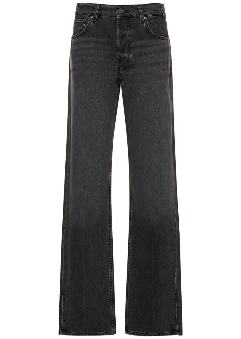 Anine Bing Roy Cotton Denim Straight Jeans