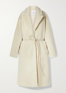 Anine Bing Sasha Oversized Belted Fleece Coat
