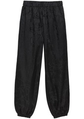 Anine Bing silk jacquard-pattern track pants