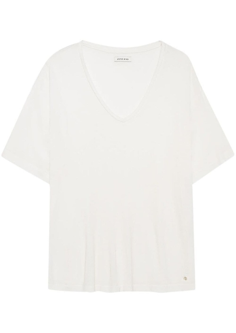 Anine Bing V-neck short-sleeve T-shirt