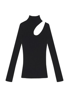 Anine Bing Victoria Cutout Turtleneck Sweater