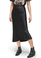 ANINE BING Bar Silk Midi Skirt in Black at Nordstrom