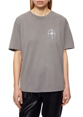 ANINE BING Palm Tree Graphic Tee in Washed Grey at Nordstrom