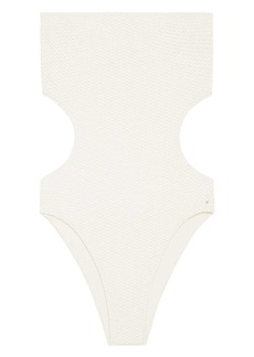 Anine Bing Zahra cut out-detail strapless swimsuit
