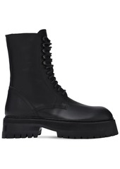 Ann Demeulemeester 50mm Leather Combat Boots