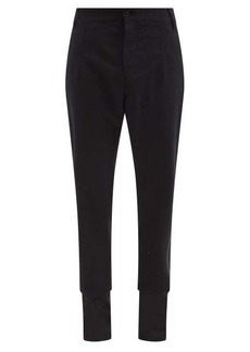 Ann Demeulemeester - Panelled-cuff Cotton Trousers - Mens - Black