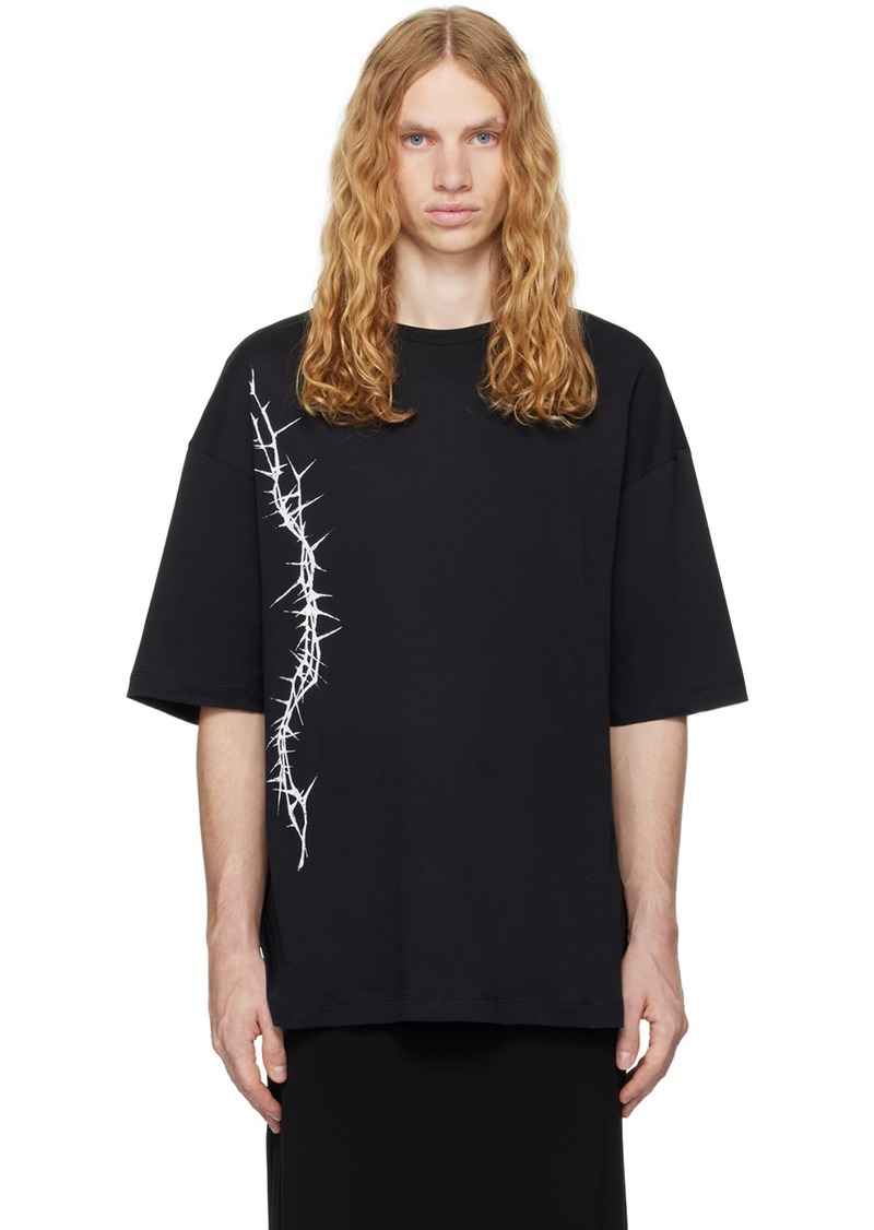 Ann Demeulemeester Black Dieter Printed High-Comfort T-shirt