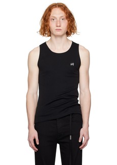 Ann Demeulemeester Black Embroidered Tank Top