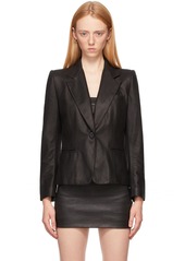 Ann Demeulemeester Black Leather Oversized Angelina Jacket