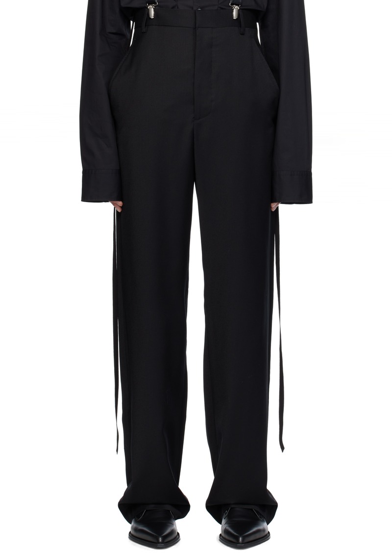 Ann Demeulemeester Black Leon Comfort Fit Trousers