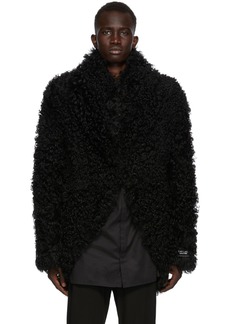 Ann Demeulemeester SSENSE Exclusive Reversible Black God of Wild Shearling Jacket