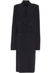 Ann Demeulemeester Woman Double-breasted Twill Coat Black