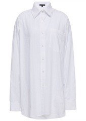 Ann Demeulemeester Woman Embroidered Cotton-poplin Shirt White